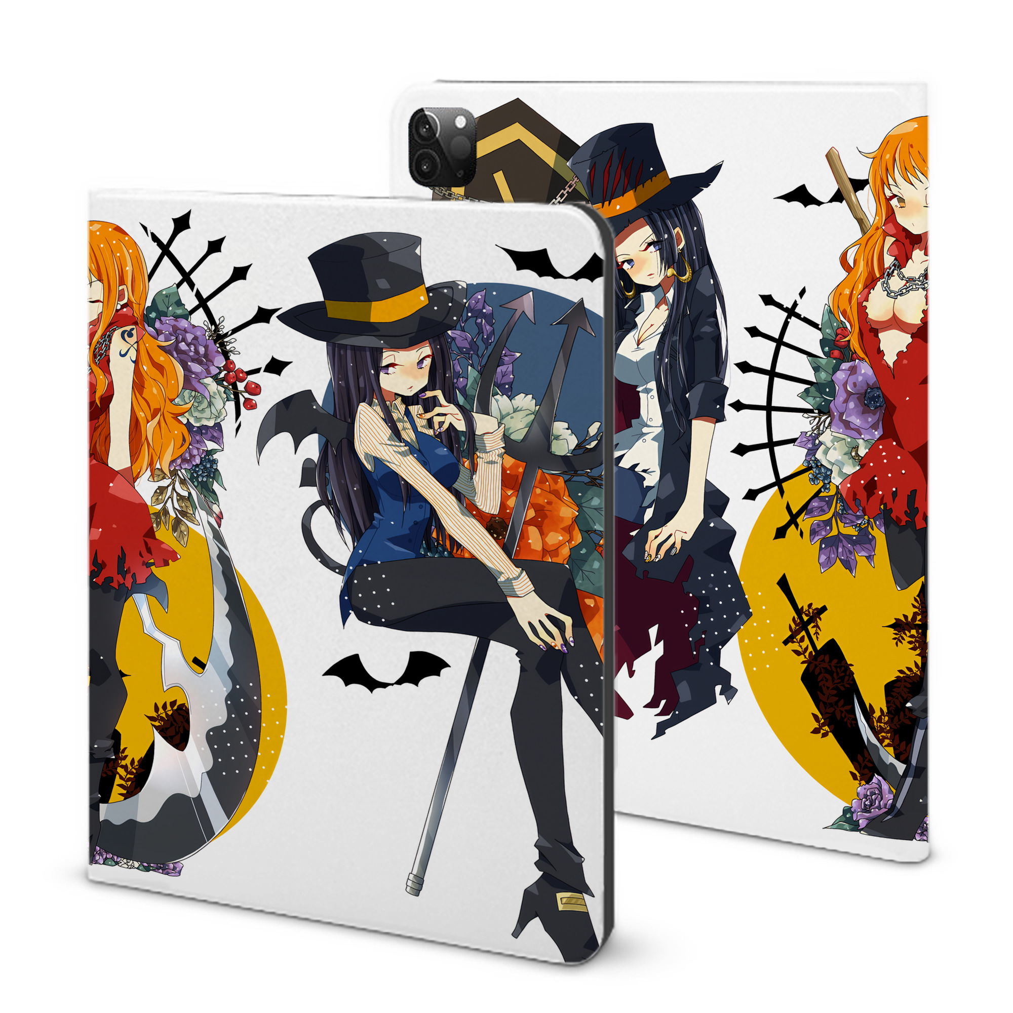 （画像用） ワンピース ONE PIECE IPadケース ペンホルダー付き ブックスタイルデザイン